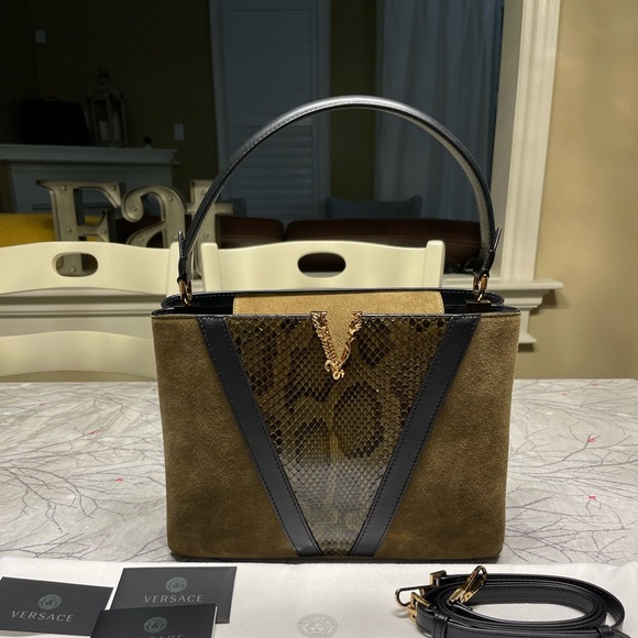 Versace Virtus Python Handbag - Authentic - Picture 1 of 11